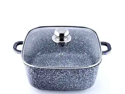 Каструля BENSON 2,1л гранітне покриття, скляна кришка BN-349