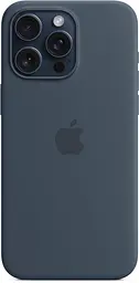 Оригінальний силіконовий чохол для iPhone 15 Pro Max Apple Silicone Case with MagSafe Storm Blue MT1P3ZM/A - мініатюра 9