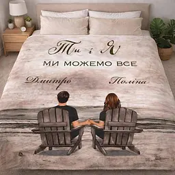 Плед 3D іменний Ти і Я 32490 160х200 см - мініатюра 5
