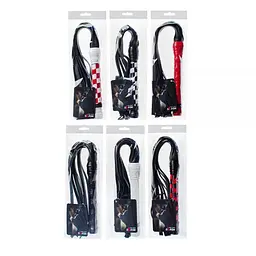 Флогер VIP Leather Flogger Black/Red - мініатюра 2