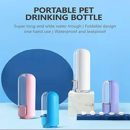 Пляшка для собак Redminut 300 мл поїлка для води портативна в дорогу для вигулу Фіолетовий - мініатюра 7