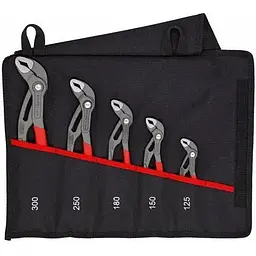 Набір кліщів сантехнічних переставних Cobra KNIPEX 00 19 55 S5 (5шт)(125/150/180/250/300мм) фосфат