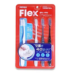 Набір Median зубних щіток Flex Effection 4 штуки
