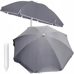 Парасолька садова Jumi Garden 240см сірий