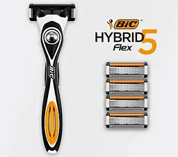 Станок для гоління Bic Flex 5 Hybrid з 2 змінними картриджами - мініатюра 9