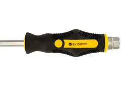 Викрутка ударна шліцева плоска Mastertool SL8 x 150мм HEX 49-6815 - мініатюра 5