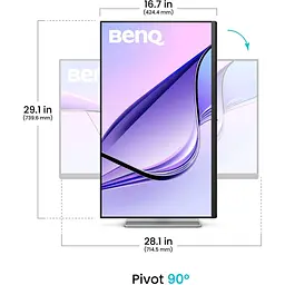 Монітор 31.5" BenQ MA320U Silver UHD IPS 60Hz (9H.LMXLB.QBE) - мініатюра 6