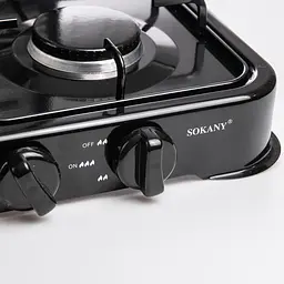 Газова плита настільна SOKANY SK-6004 газова плитка 4 конфорки 48×48×8 см портативна міні плита під балонний газ 8800 Вт Чорний - мініатюра 5