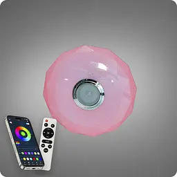 Люстра світлодіодна 517 Dlight RGB з пультом і колонкою 45Вт Білий (02148) - мініатюра 5