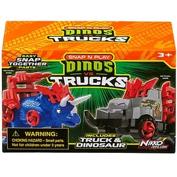 Ігровий набір Road Rippers машинка та динозавр Triceratops blue (20073) - мініатюра 7