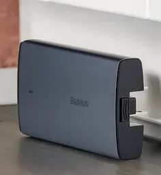 Адаптер живлення зарядний пристрій Baseus GaN5 Pro Ultra-Slim 65 W (C+U) CCGP150113 - мініатюра 3