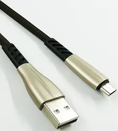 Кабель Dengos PLS-M-PLSK Flat Micro USB Cable 1m Black - мініатюра 2