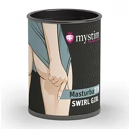 Мастурбатор Mystim MasturbaTIN Swirl Girl, 4.5х1.4 см (сірий)