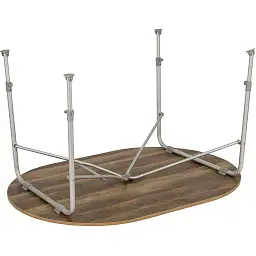 Стіл Bo-Camp Feather Oval 130x90 см коричневий (1404466) - мініатюра 3