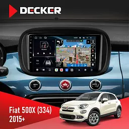 Штатна магнітола Fiat 500X (334) 2015+ Decker D9-011 4x64, DSP, 4G, 360 Decker (НФ-00008668)