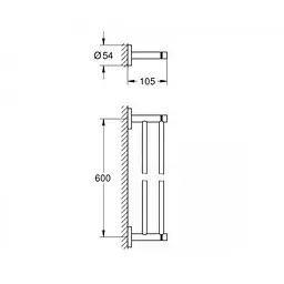 Вішак для рушника Grohe Essentials 40802DL1, Теплый закат - мініатюра 2