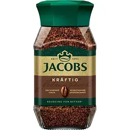 Кава розчинна Jacobs Kraftig, оригінал, 190 г банка