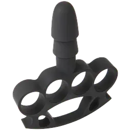 Doc Johnson Vac-U-Lock Knuckle Up - Тримач-кастет для іграшок з кріпленням, 15х7.5 (чорний) - мініатюра 3
