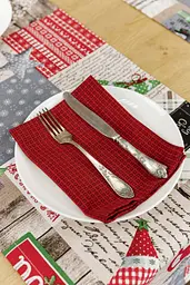 Серветка Прованс Merry Christmas 45х35 см червона (31379) - мініатюра 4