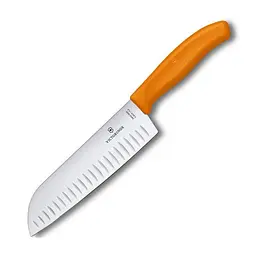 Кухонний ніж Victorinox SwissClassic Santoku лезо 17см ріфл. з помар. ручкою (блістер)