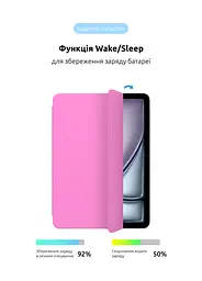 Чехол-книжка для планшета Apple iPad Air 11 (2024), Original Smart Case, pink, 11 , подставка на планшет, искусственная кожа, микрофибра, магнитная крышка с автоотключением экрана, ArmorStandart (ARM78145) - мініатюра 4