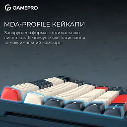 Клавіатура GamePro Asgard Yord Keychron Super Red Switch Wireless/Bluetooth/USB Blue бездротова (MK266BL) - мініатюра 9