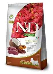 Сухий корм для собак Farmina Dog N&D QUINOA DOG SKIN & COAT VENISON & COCONUT ADULT MINI з олениною та кокосом 2.5 кг