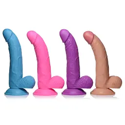 Фалоімітатор Pop Peckers 7.5 Dildo With Balls - Blue, 21.5 см (блакитний) - мініатюра 9