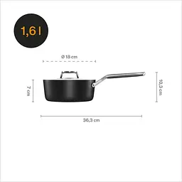 Ківш з кришкою Fiskars Taiten OPTIHEAT™, 1,6 л (1066951) - мініатюра 2
