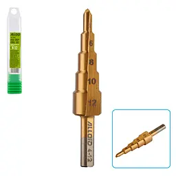 Свердло ступеневе Alloid Building Tools по металу HSS 4-12 мм (SD-0412) - мініатюра 2