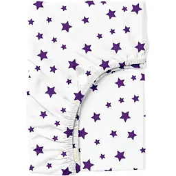 Простирадло на резинці Cosas PURPLE STARS 180х200х20 см (StarVioletWhite-3011_180x200x20)