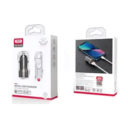 Зарядний пристрій XO CC48 2.4A/2 USB + microUSB Grey (XO-CC48m-GR) - мініатюра 4