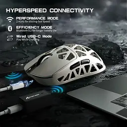 Миша Attack Shark R2 Magnesium Alloy 8K (AS-6972792470375-W) White (G-000003833) - мініатюра 5