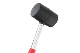 Киянка гумова Intertool 450 г х 65 мм чорна ручка метал - мініатюра 3
