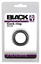 Ерекційне кільце Black Velvets Cock Ring 2.6 см чорний - мініатюра 2