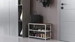 Банкетка універсальна Ferrum-decor Слайм 45x63x26 білий ДСП Дуб Сонома Трюфель 16мм (FRD-104078) - мініатюра 5