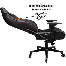 Геймерське крісло GT Racer чорне з темно-сірим (X-8009 Fabric Dark Gray/Black XL) - мініатюра 5