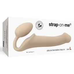 Безремневий страпон Strap-On-Me Flesh L повністю регульований діаметр 3.7 см - мініатюра 5