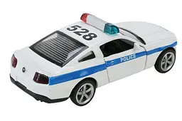 Іграшкова поліцейська машина легкова Ford Mustang GT 1:43 Автопром металева 4372, 2 кольори, в коробці. 14,5x6,5x7см - мініатюра 5