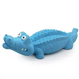 Іграшка для жування Derby Alligator з пищалкою, Блакитний