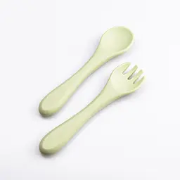 Набір силіконового посуду для дітей Ведмедик 7 предметів, зелений TS Kitchen HP34546G - мініатюра 9