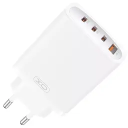Зарядний пристрій XO CE23 quadruple GaN Nitride USB-A/3USB-C 65W White - мініатюра 2