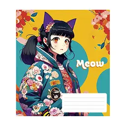 Зошит Школярик Kawaii 48 аркушів клітинка (048-3302K), в асортименті