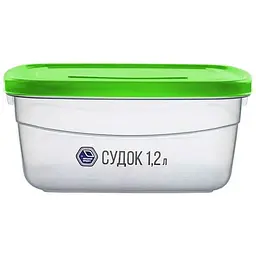 Контейнер НАРОДНИЙ ПРОДУКТ 1,2л (квадратний) арт.91з