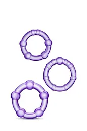 Набір ерекційних кілець Stay Hard Beaded Purple