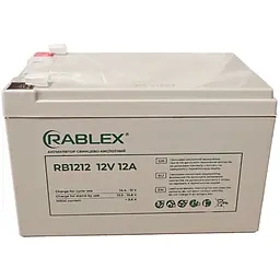 Аккумулятор свинцово-кислотный Rablex RB1212 аккумуляторная батарея 12V-12A 12000мah