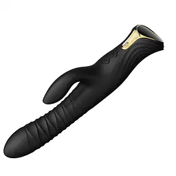 Вібратор-кролик Zalo Mose Rabbit Thruster 25.7 см чорний - мініатюра 8