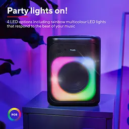 Портативна акустична система Azura 50Вт, 1.0, ВТ 5.2, TWS, MP3, IPX4, RGB, Чорний Trust teh0012973 - мініатюра 9