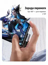 Кабель UGREEN US334 USB-C - USB-C кутовий 90° PD 100 Вт 1 м темно-сірий (70643) - мініатюра 8