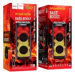 Колонка бездротова — караоке Hoco DS53 Flame light BT speaker DS53 2*40W (120W Max) з 2 мікрофонами - мініатюра 9